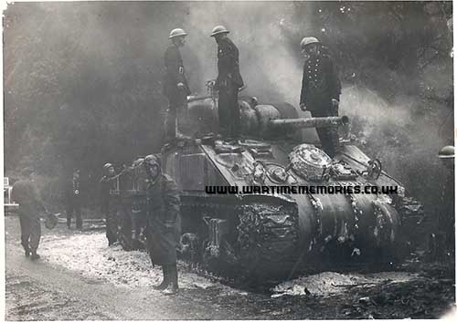 Sherman fire prior to D Day